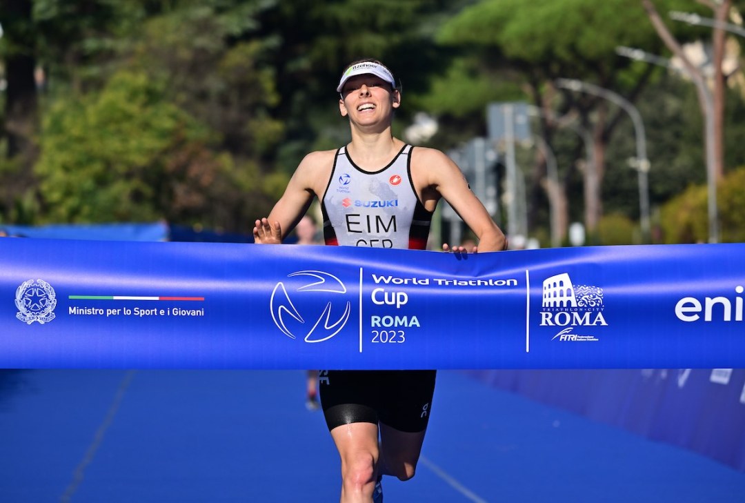 Nina Sim wins the 2023 World Triathlon Cup Rome
