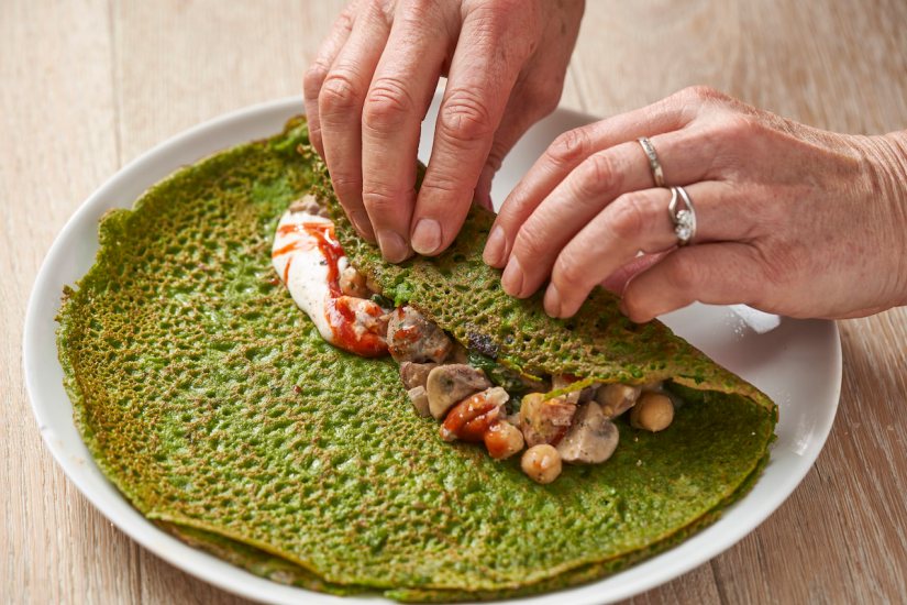 Spinach crepes