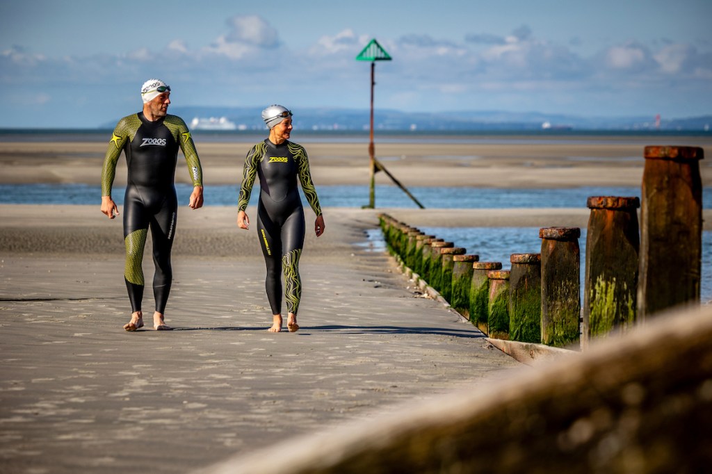 Zoggs Predator Pro and Explorer Ultra wetsuits worn by swimmers