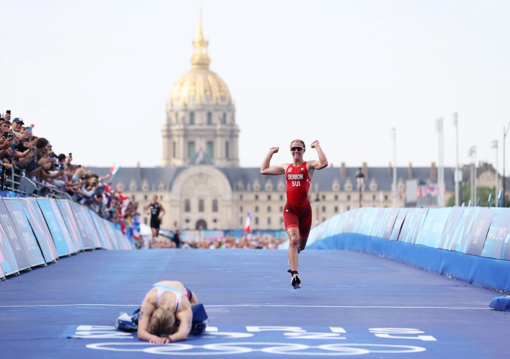 Julie Derron taking second at Paris Olympics 2024