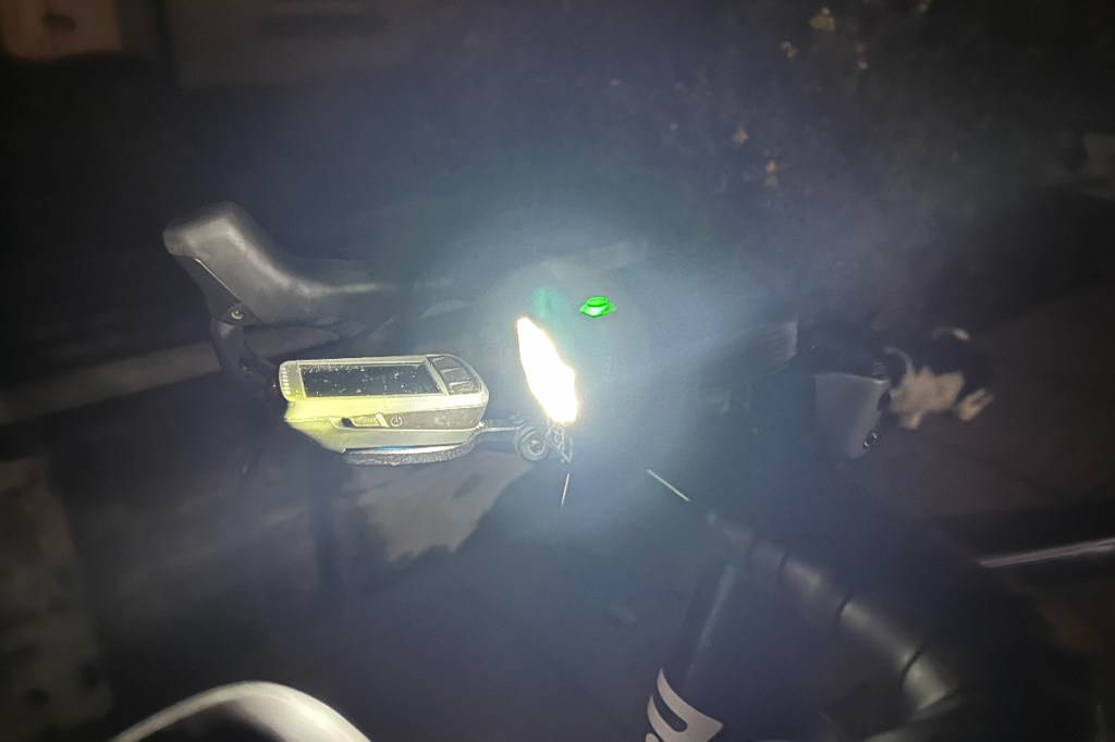 Lezyne Micro Drive 800+ front light mounted to handlebars