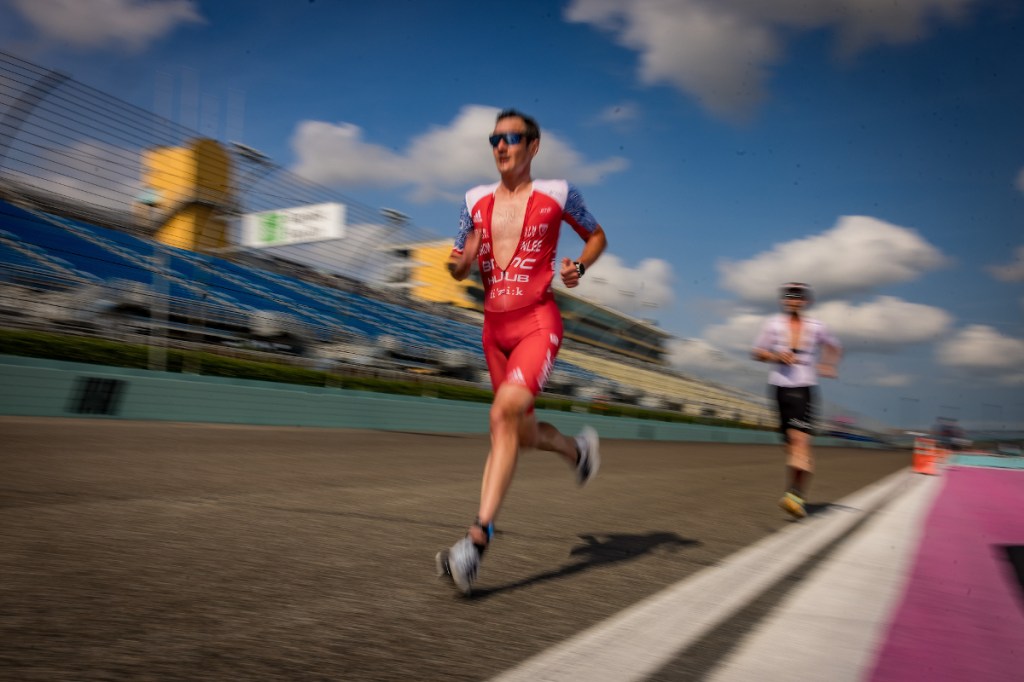 Alistair Brownlee running on race track