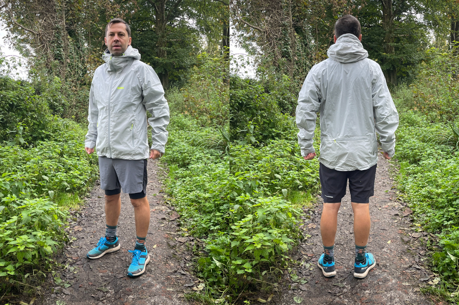 Man wearing Keela Saxon running jacket